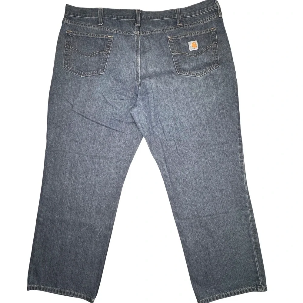 Carhartt Men Relaxed Fit Straight Leg Blue Denim Jeans 44x30 Med Wash 101483-968
